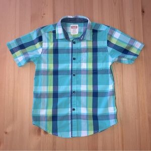 Wrangler Boys Plaid Button Down Shirt